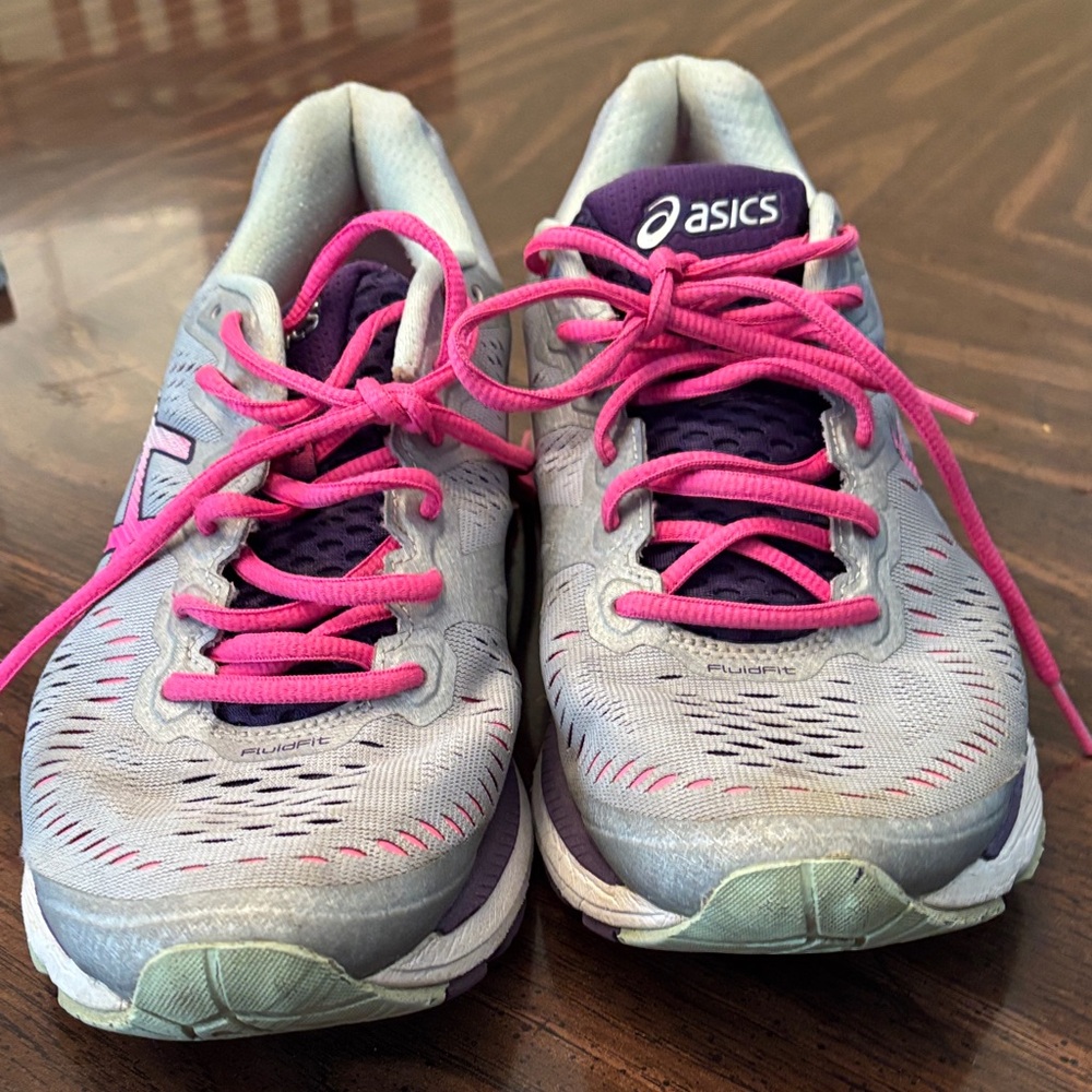 ASICS Women's Athletic Shoes - Gray and Pink